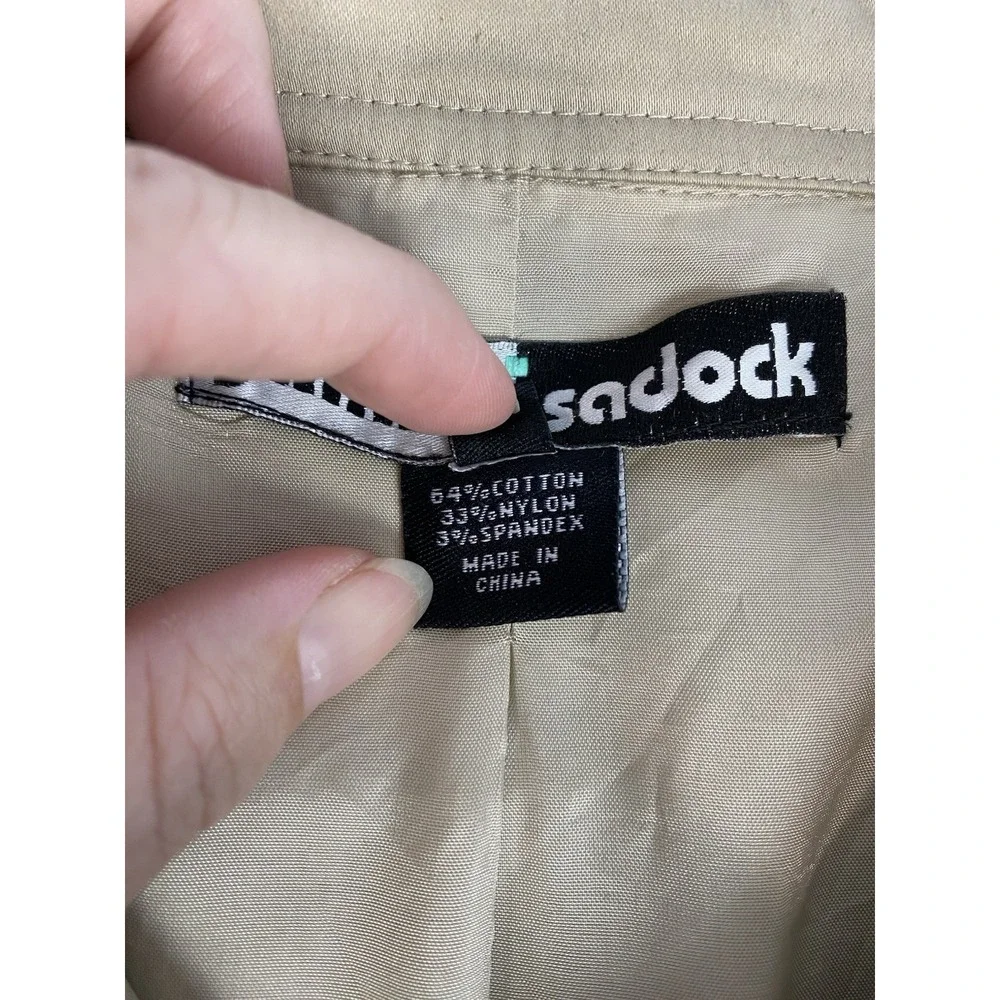 Jamie Sadock Golf Tennis‎ Top Jacket Khaki Button Front Womens Size XL